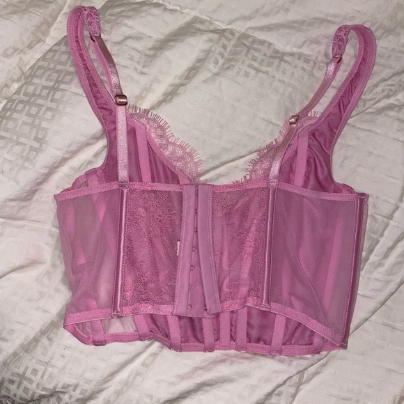 Victoria's Secret Pink Lace Corset Bra Top - Picture 3 of 4
